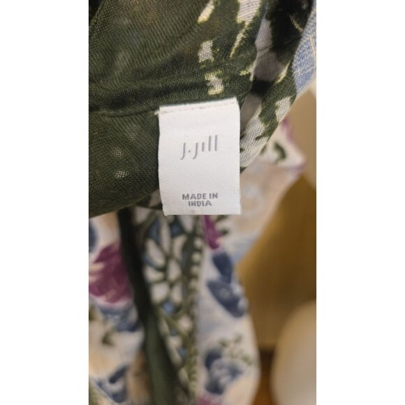 J. Jill Floral Pattern Polyester Scarf Fall Colors Lightweat Infinity Scarf Wrap - Picture 4 of 5